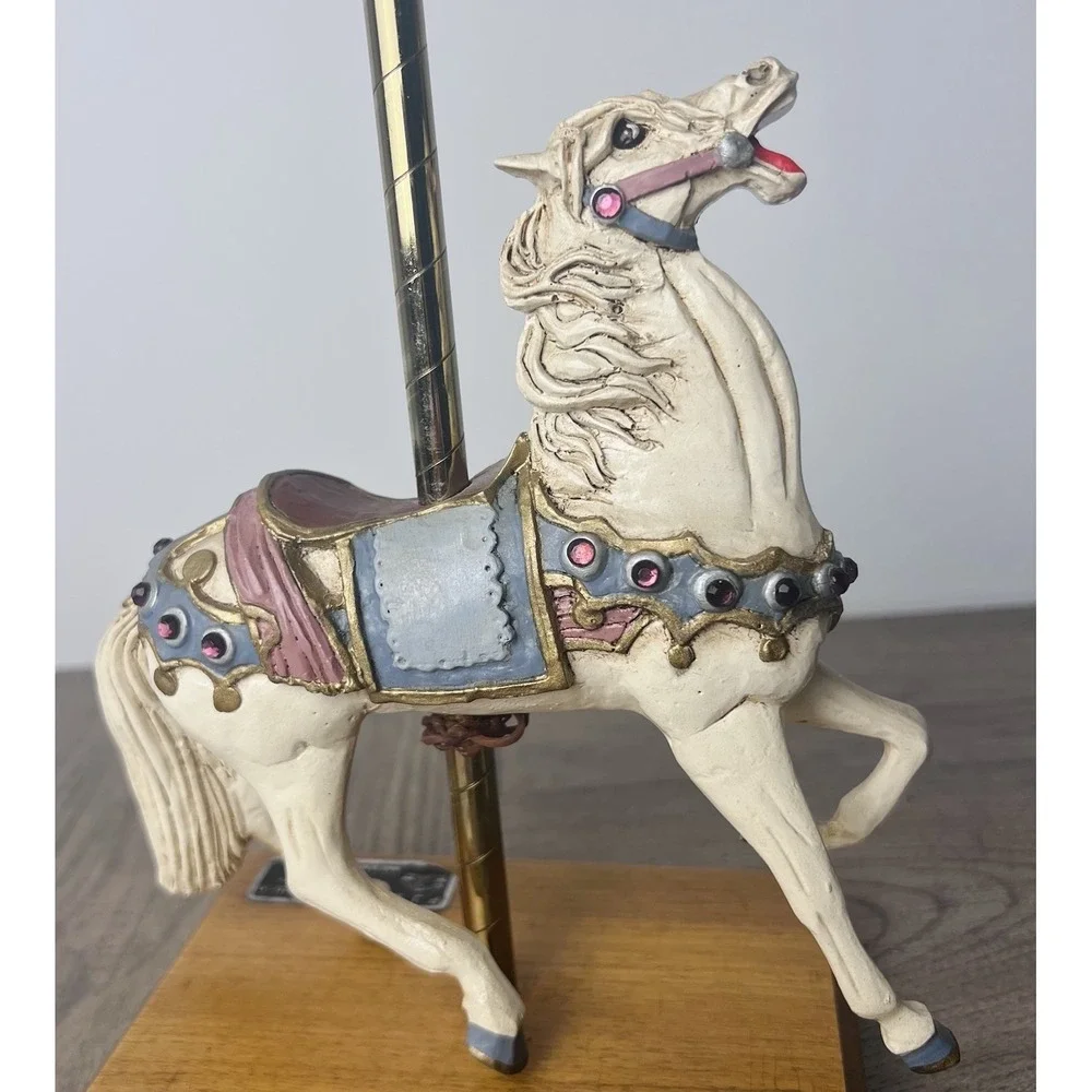 VINTAGE RARE PJ's Carousel Horse Wood Carved Figurine 